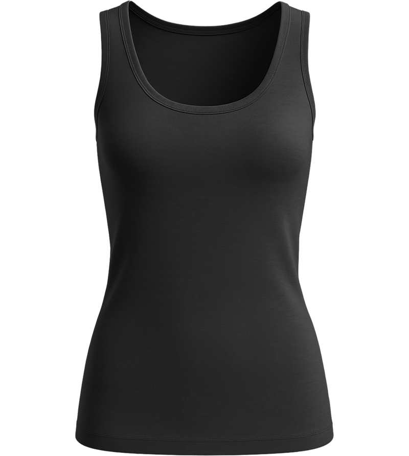 Comfort women's tank top_DEEP BLACK_front