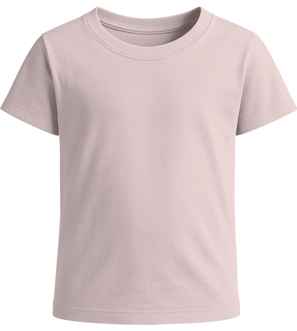 Basic girls' t-shirt_MEDIUM PINK_front