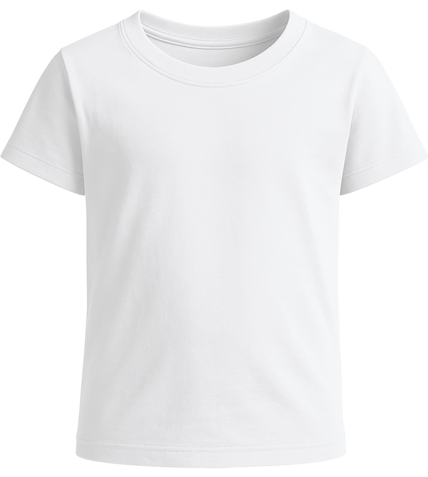 Basic girls' t-shirt_WHITE_front