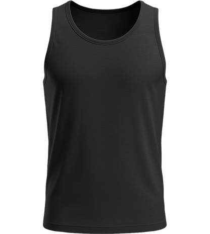 Basic men's tank top_DEEP BLACK_front