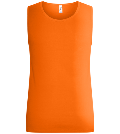 Basic men's tank top ORANGE front