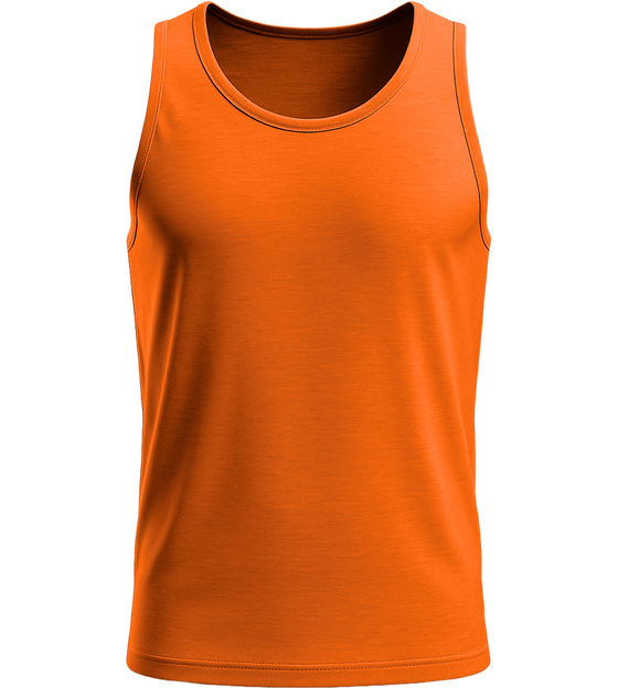 Basic men's tank top_ORANGE_front