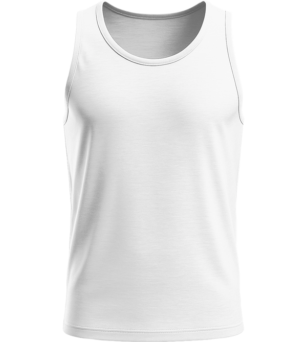 Basic men's tank top_WHITE_front
