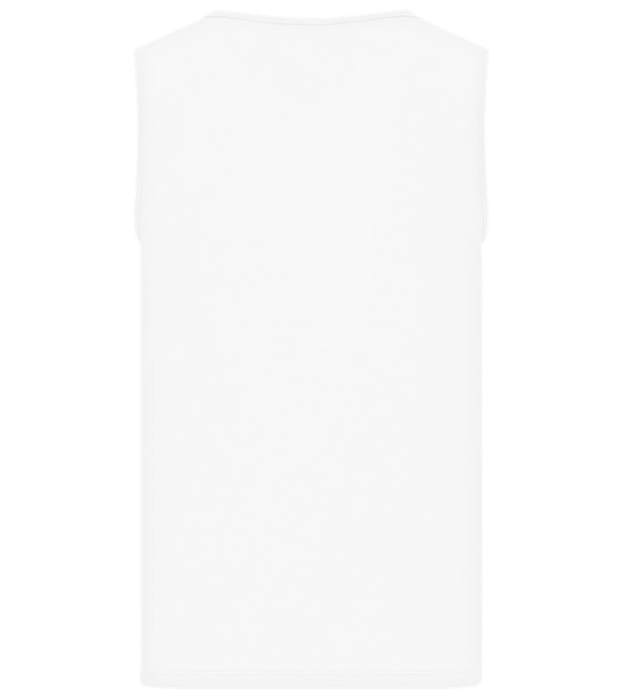 Basic men's tank top WHITE back