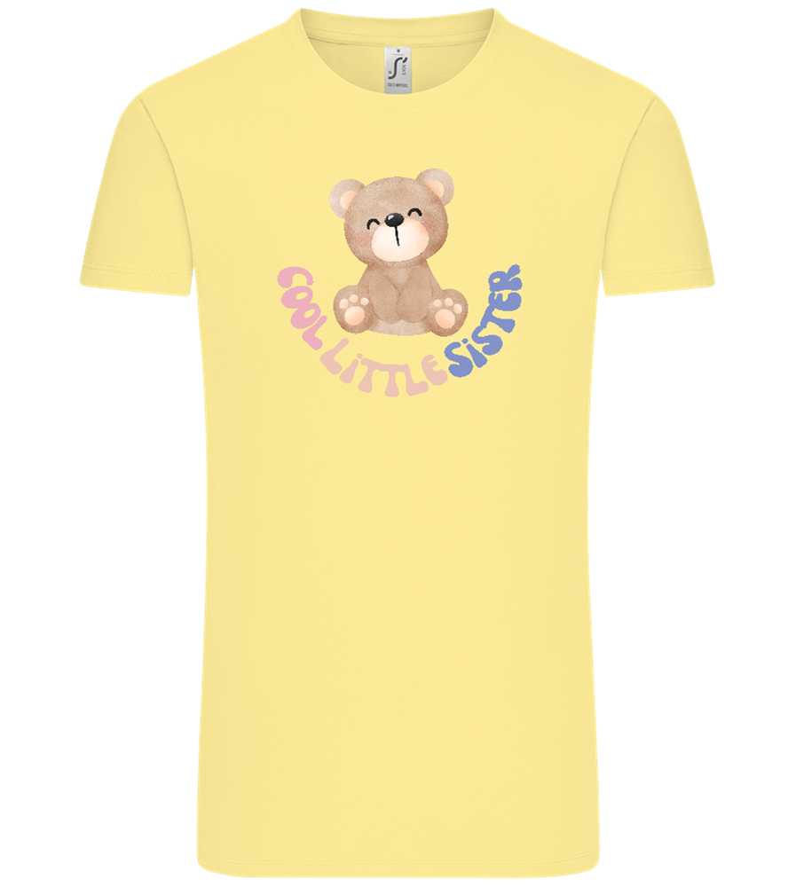 Cool Little Sister Teddy Bear Design - Comfort Unisex T-Shirt_AMARELO CLARO_front