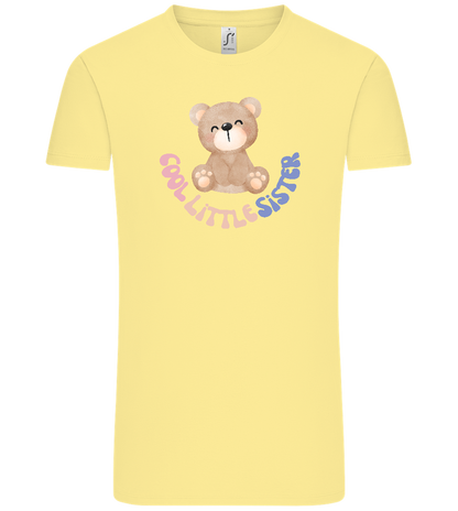 Cool Little Sister Teddy Bear Design - Comfort Unisex T-Shirt_AMARELO CLARO_front