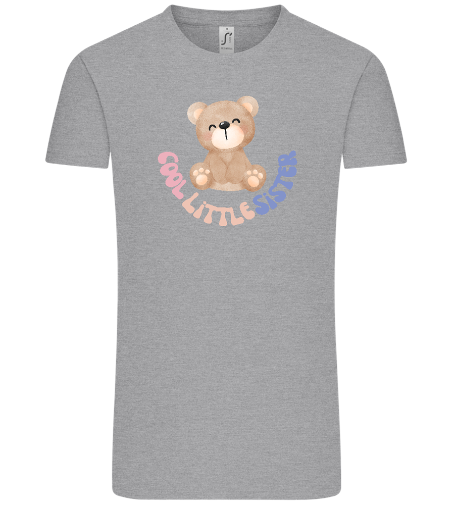 Cool Little Sister Teddy Bear Design - Comfort Unisex T-Shirt_ORION GREY_front