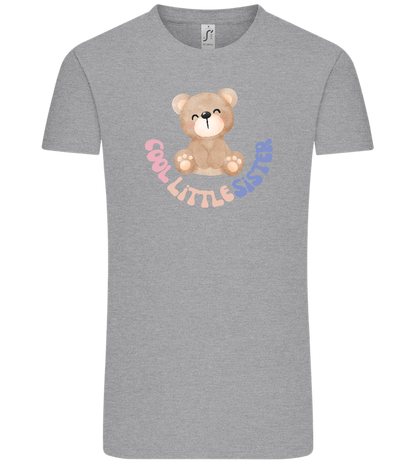 Cool Little Sister Teddy Bear Design - Comfort Unisex T-Shirt_ORION GREY_front