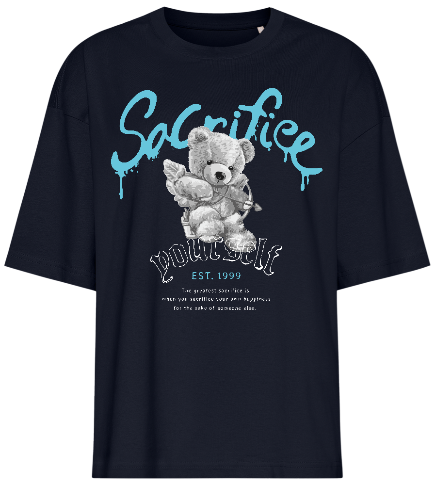 Sacrifice Bear Design - Premium women's oversized t-shirt_FRENCH NAVY_front