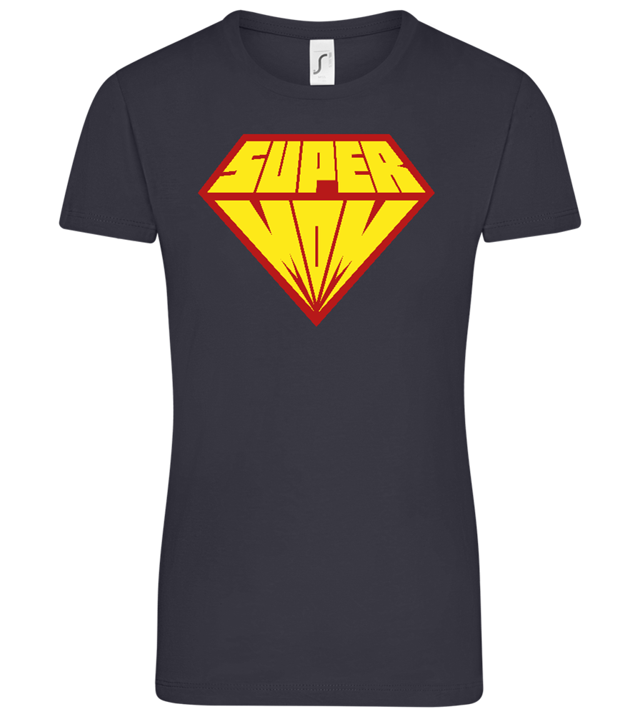 Super Mom Logo Design - Comfort women's t-shirt_MARINE_front