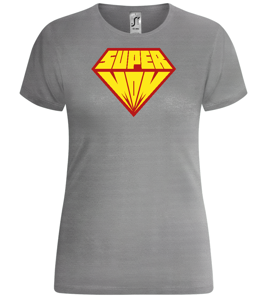 Super Mom Logo Design - Comfort women's t-shirt_ORION GREY_front