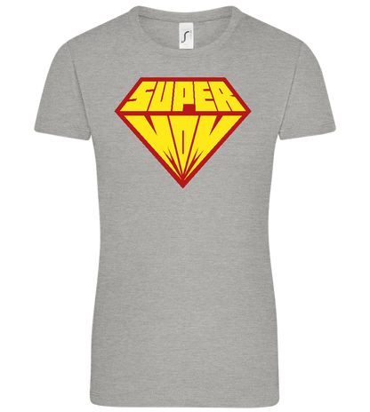 Super Mom Logo Design - Comfort women's t-shirt_ORION GREY_front