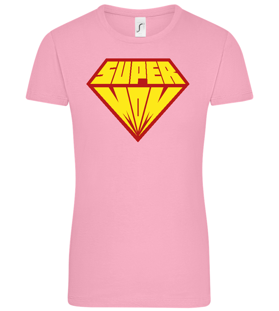 Super Mom Logo Design - Comfort women's t-shirt_PINK ORCHID_front