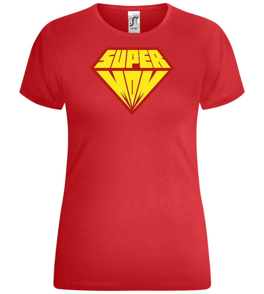 Super Mom Logo Design - Comfort women's t-shirt_RED_front