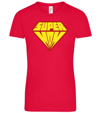 Super Mom Logo Design - Comfort women's t-shirt_RED_front