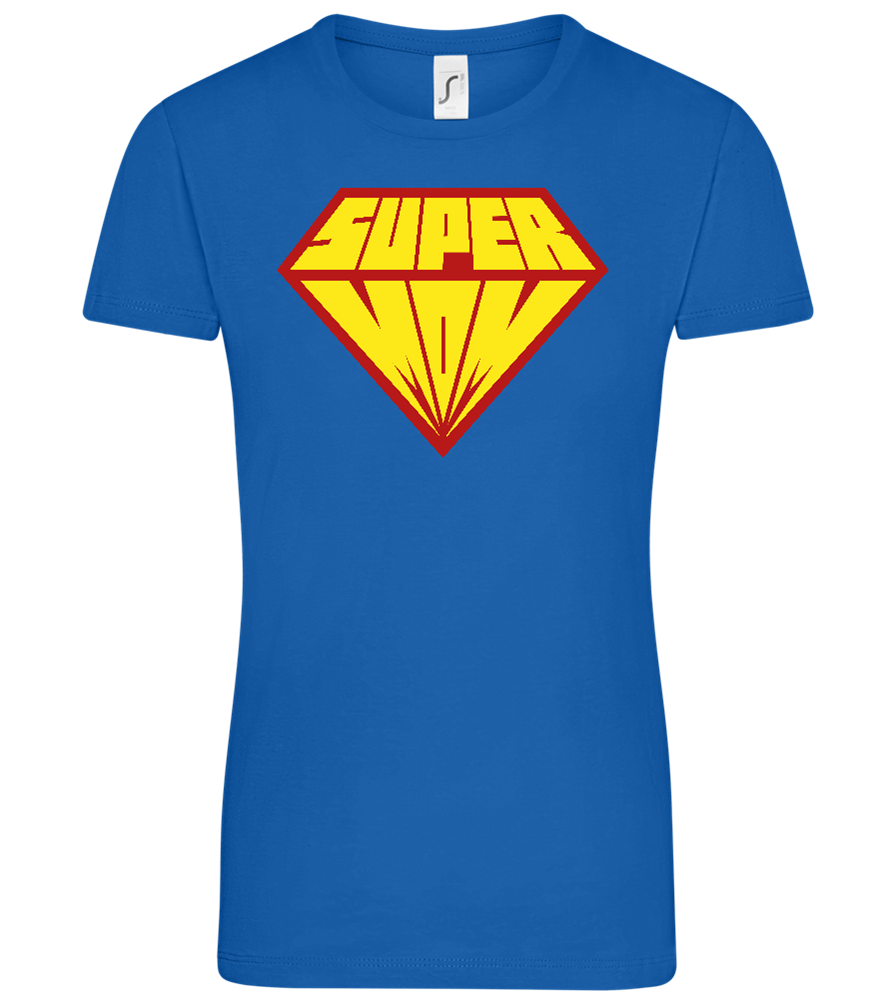 Super Mom Logo Design - Comfort women's t-shirt_ROYAL_front