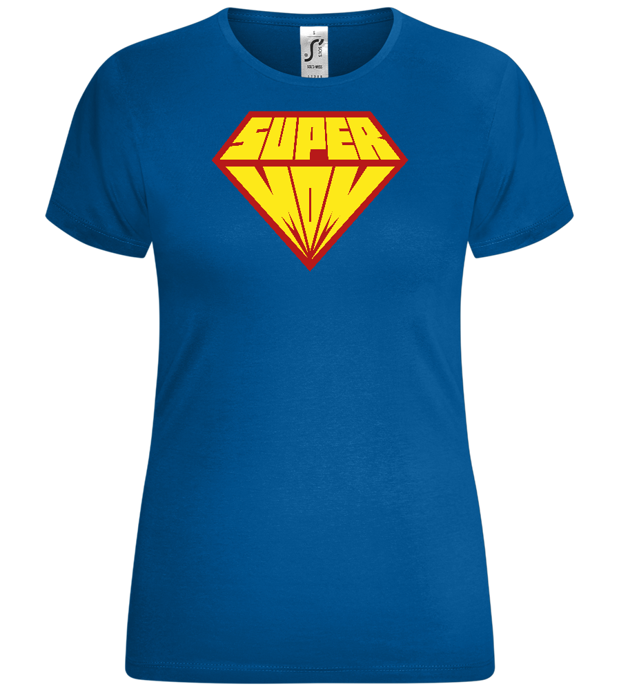 Super Mom Logo Design - Comfort women's t-shirt_ROYAL_front