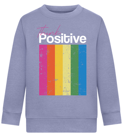 Think Positive Rainbow Design - Comfort Kids Sweater_BLUE_front