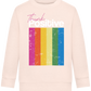 Think Positive Rainbow Design - Comfort Kids Sweater_LIGHT PEACH ROSE_front