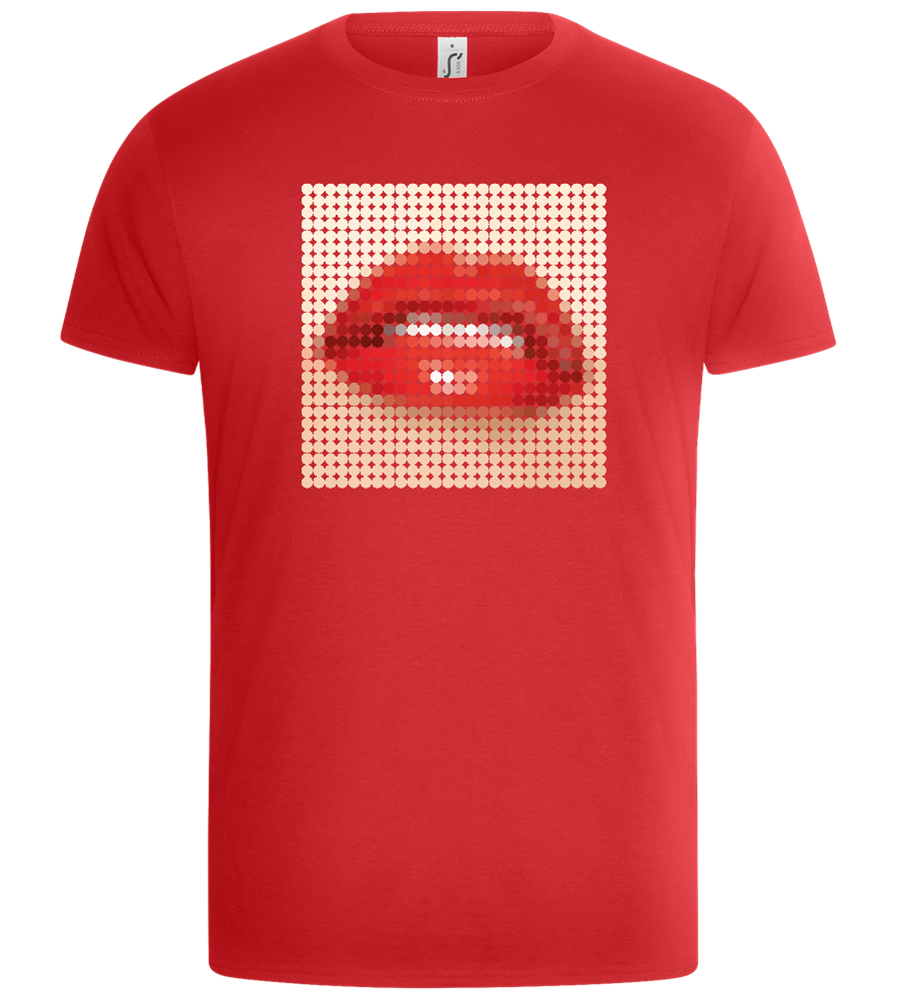 Polkadot Mouth Design - Basic Unisex T-Shirt_RED_front