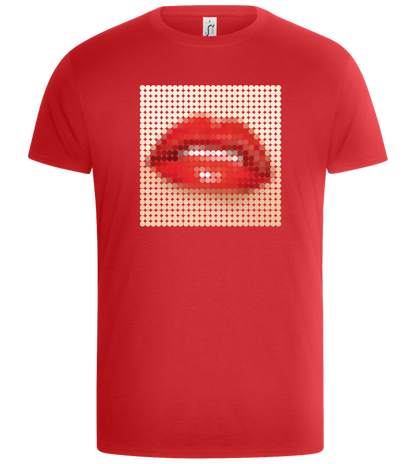 Polkadot Mouth Design - Basic Unisex T-Shirt_RED_front