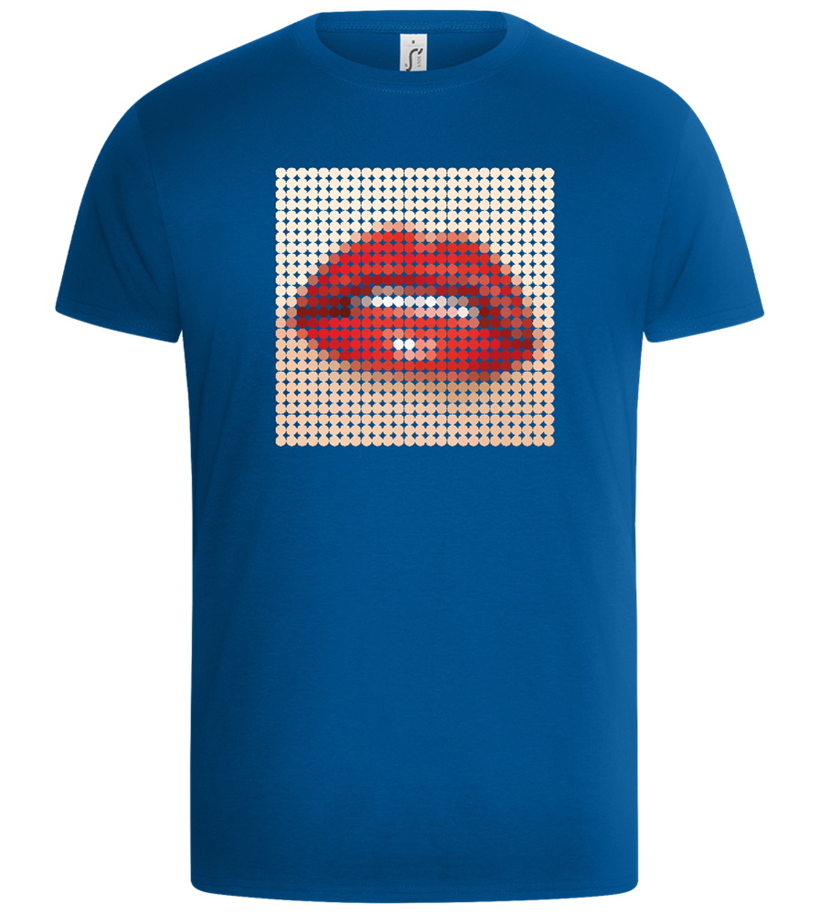 Polkadot Mouth Design - Basic Unisex T-Shirt_ROYAL_front