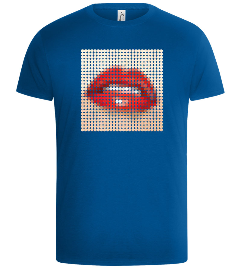 Polkadot Mouth Design - Basic Unisex T-Shirt_ROYAL_front