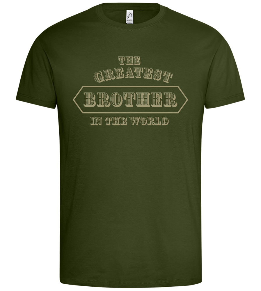 The Greatest Brother Design - Premium men's t-shirt_ARMY_front