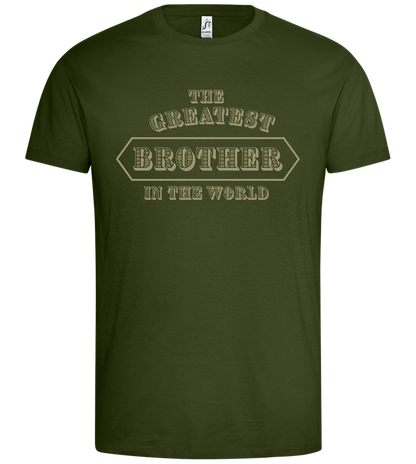 The Greatest Brother Design - Premium men's t-shirt_ARMY_front