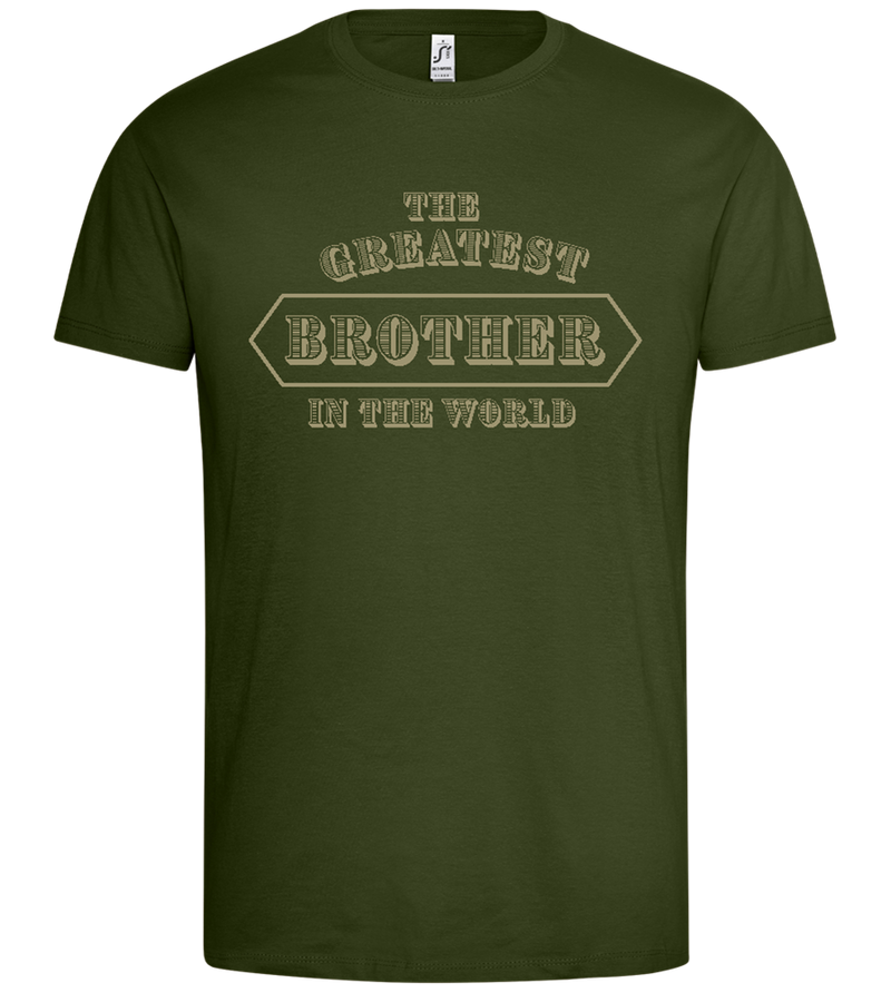 The Greatest Brother Design - Premium men's t-shirt_ARMY_front