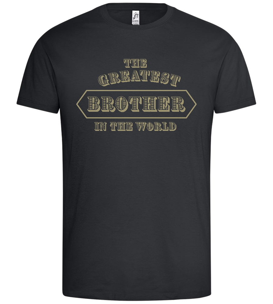 The Greatest Brother Design - Premium men's t-shirt_DARK GRAY_front