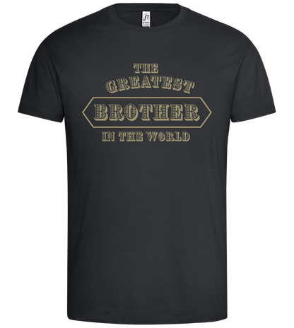 The Greatest Brother Design - Premium men's t-shirt_DARK GRAY_front