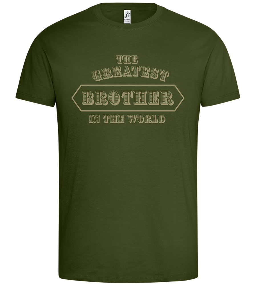 The Greatest Brother Design - Premium men's t-shirt_DARK KHAKI_front