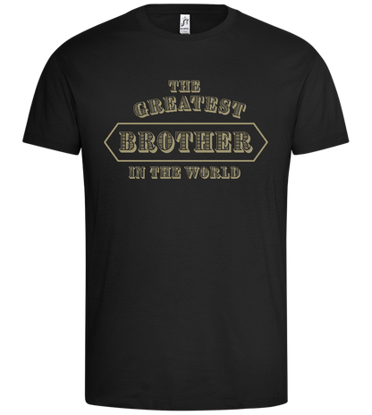 The Greatest Brother Design - Premium men's t-shirt_DEEP BLACK_front