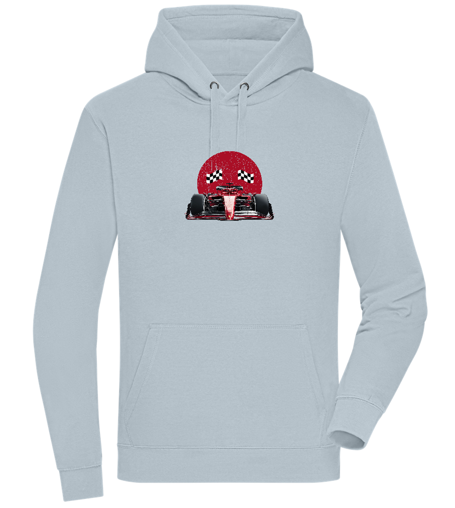 Speed Demon Design - Premium unisex hoodie_CREAMY BLUE_front