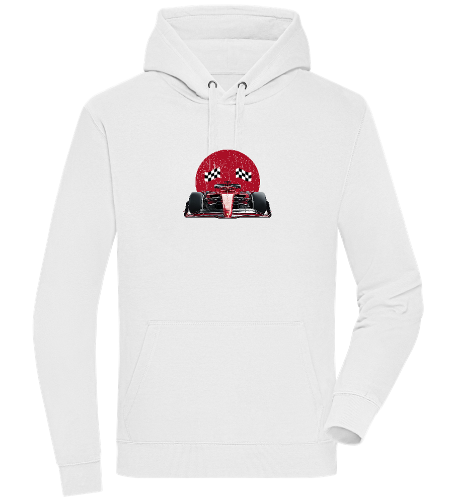 Speed Demon Design - Premium unisex hoodie_WHITE_front