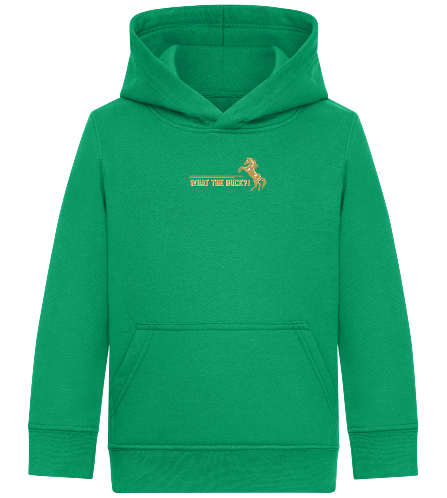 What The Buck Design - Comfort Kids Hoodie_MEADOW GREEN_front