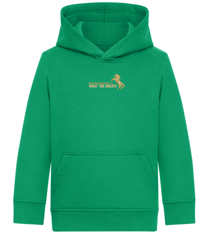 What The Buck Design - Comfort Kids Hoodie_MEADOW GREEN_front