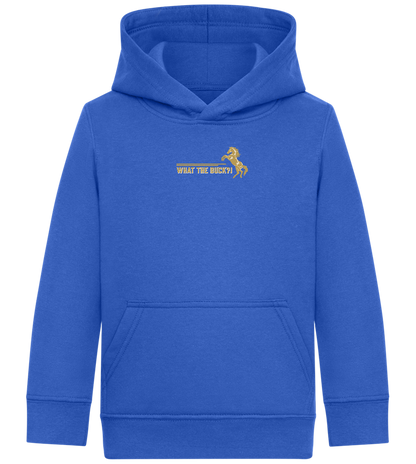 What The Buck Design - Comfort Kids Hoodie_ROYAL_front