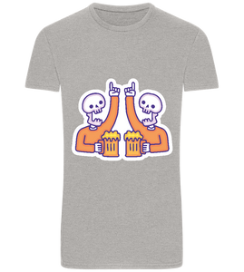 Two Skeleton Beers Design - Basic Unisex T-Shirt