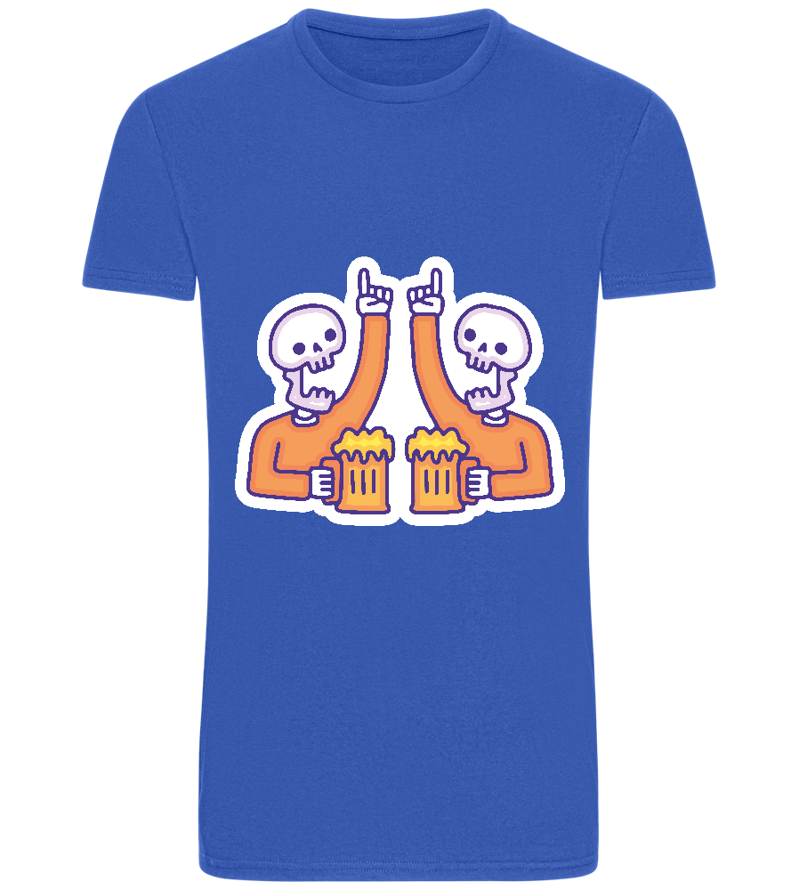 Two Skeleton Beers Design - Basic Unisex T-Shirt_ROYAL_front