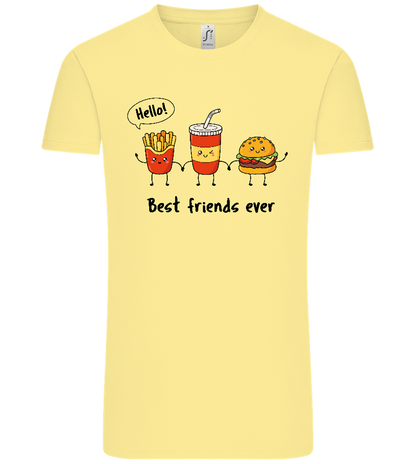 Best Friends Ever Food Design - Comfort Unisex T-Shirt_AMARELO CLARO_front