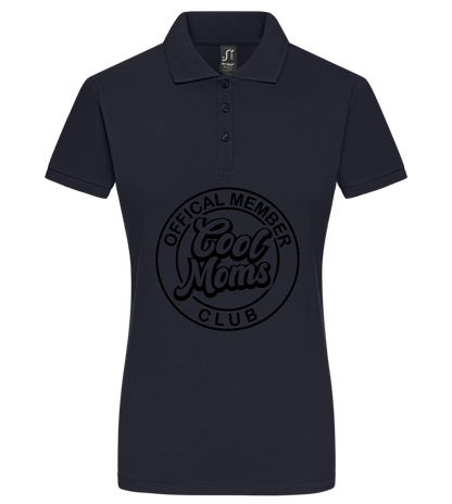 Cool Moms Design - Premium women's polo shirt_FRENCH NAVY_front