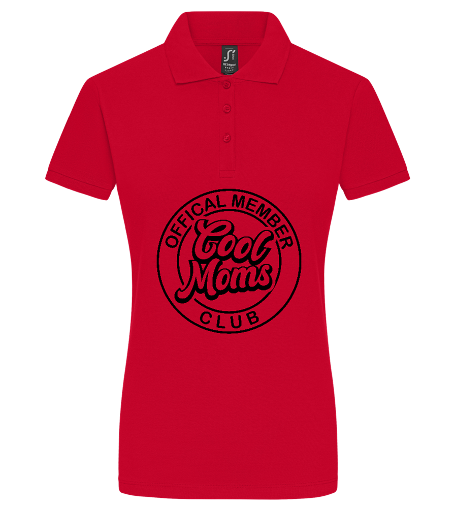 Cool Moms Design - Premium women's polo shirt_RED_front