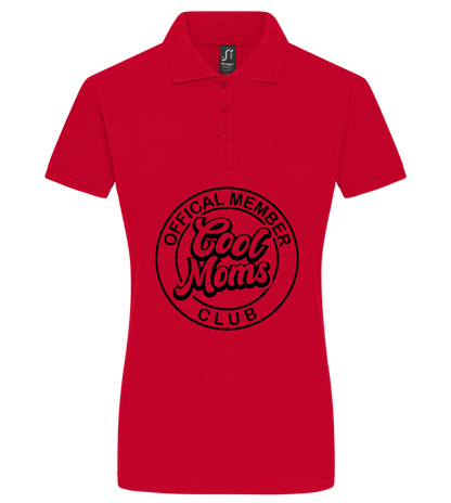 Cool Moms Design - Premium women's polo shirt_RED_front