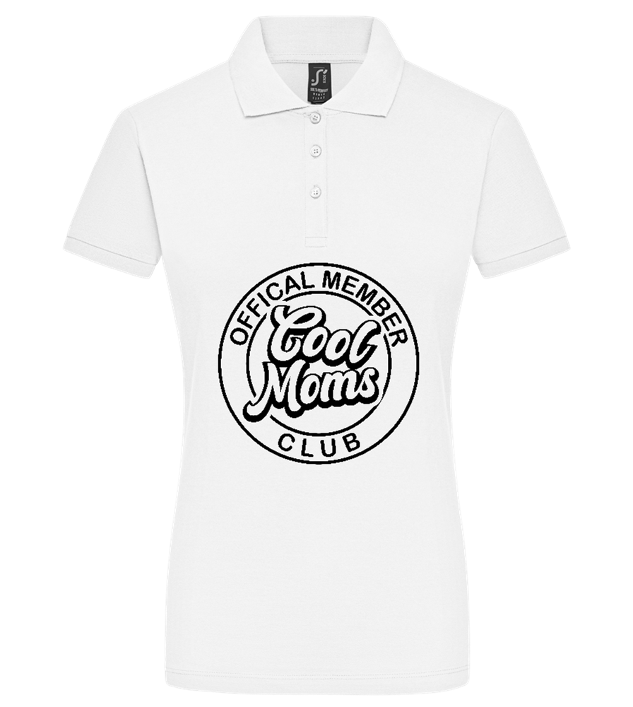 Cool Moms Design - Premium women's polo shirt_WHITE_front