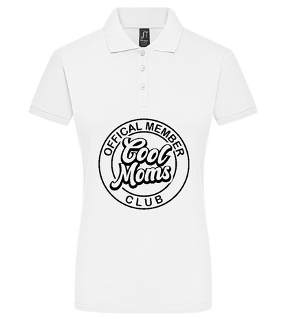 Cool Moms Design - Premium women's polo shirt_WHITE_front