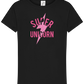 Super Unicorn Bolt Design - Comfort girls' t-shirt_DEEP BLACK_front