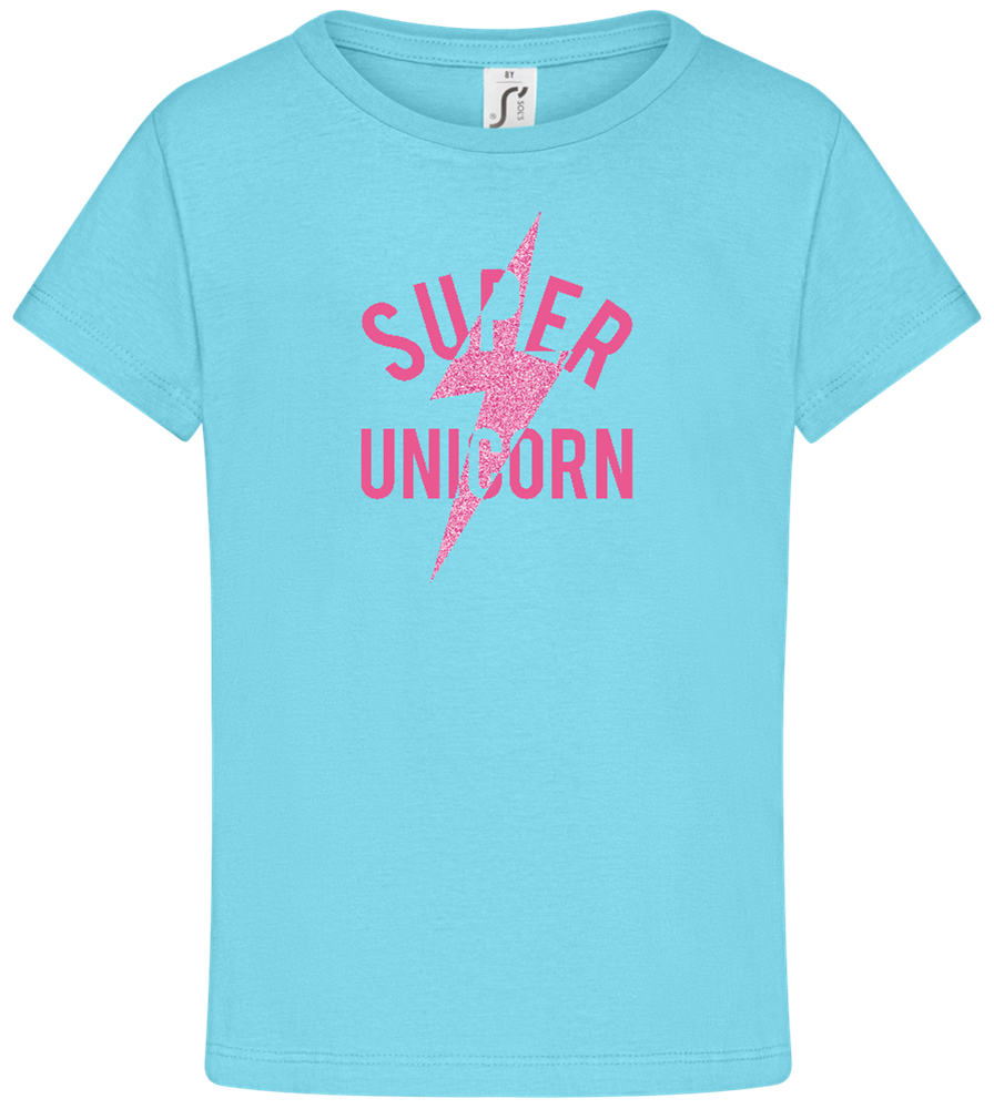 Super Unicorn Bolt Design - Comfort girls' t-shirt_HAWAIIAN OCEAN_front