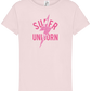 Super Unicorn Bolt Design - Comfort girls' t-shirt_MEDIUM PINK_front